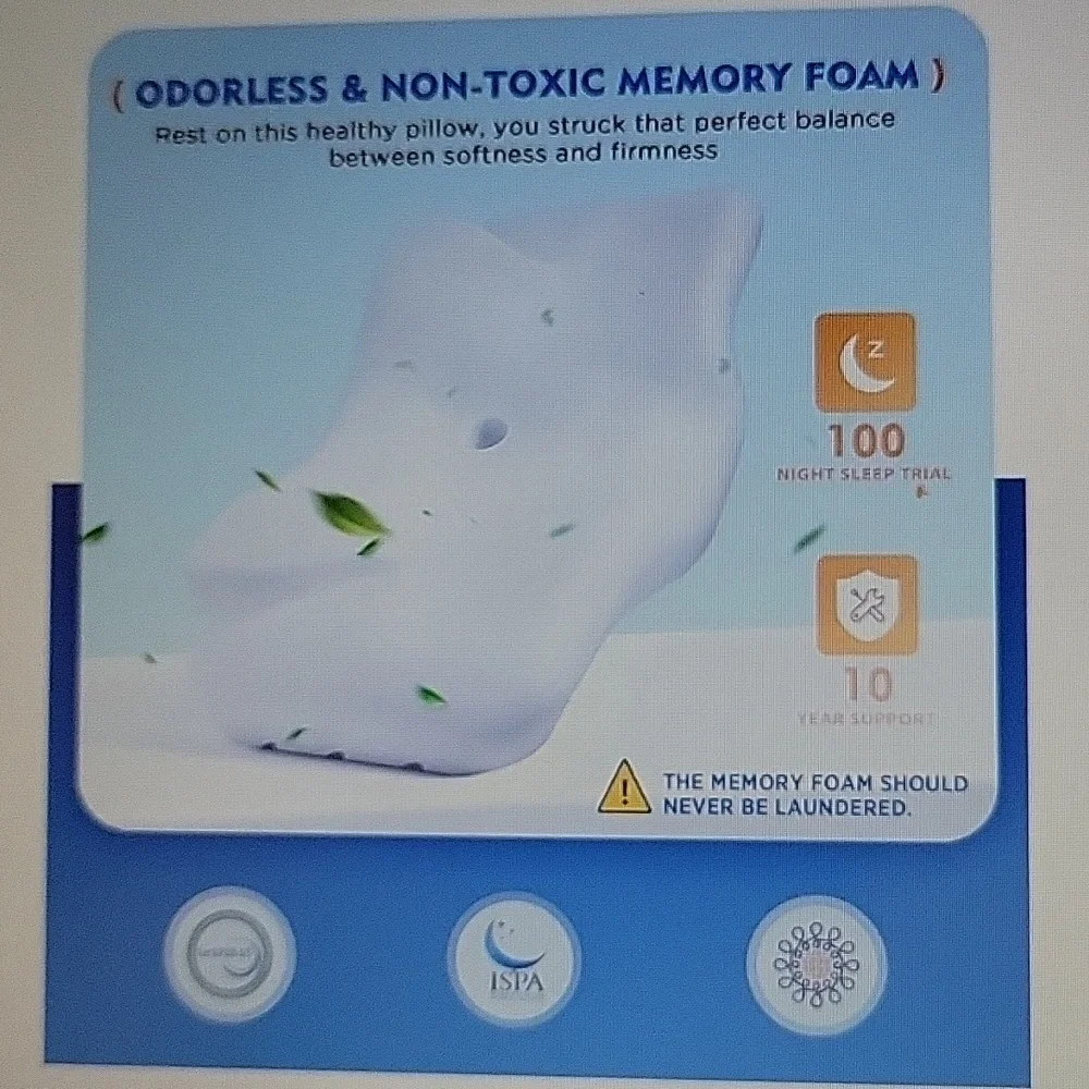 Osteo cervical pillow necknpsin relief hollow design odorless White Queen New